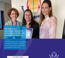 Associação Brasil AVC e Faculdade Guilherme Guimbala de Joinville firmam parceria para reabilitação de pacientes no Pós-AVC e cuidadores.